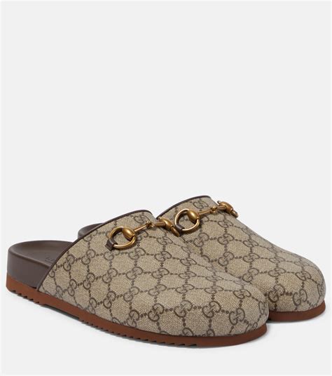 gucci mullet women|Women's Horsebit mule in beige GG suede .